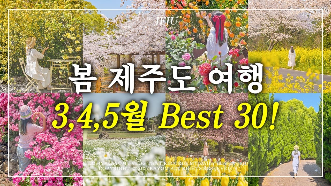 🌸 3월, 4월, 5월 봄 제주도 여행 가볼 만한 곳 Best 30! | 이 영상 하나면 봄 제주 여행 준비는 끝!